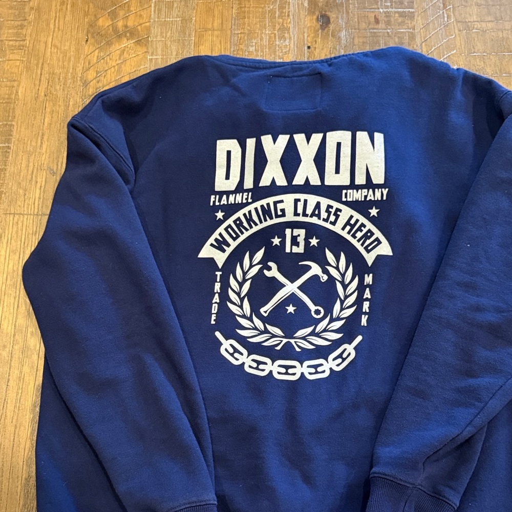 DIXXON Dark Blue Crewneck with White Graphic